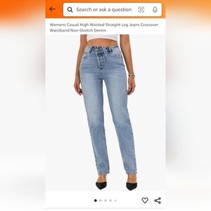 new high rise Straight  jeans 26w